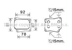 масляный радиатор, двигательное масло AVA QUALITY COOLING MS3559