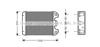 Теплообменник, отопление салона AVA QUALITY COOLING MS6102