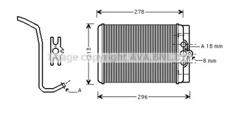 Теплообменник, отопление салона AVA QUALITY COOLING MS6314