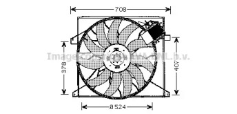 Вентилятор, охлаждение двигателя AVA QUALITY COOLING MS7519