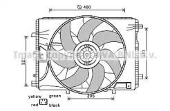 Вентилятор, охлаждение двигателя AVA QUALITY COOLING MS7522