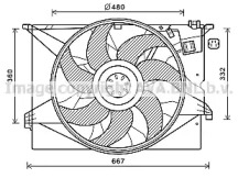 Вентилятор, охлаждение двигателя AVA QUALITY COOLING MS7670