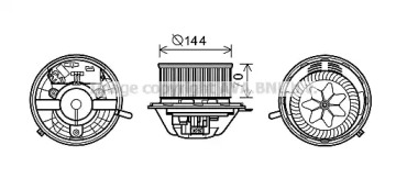 Электродвигатель, вентиляция салона AVA QUALITY COOLING MS8608