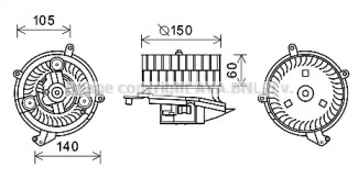 Электродвигатель, вентиляция салона AVA QUALITY COOLING MS8623