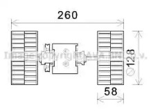 Электродвигатель, вентиляция салона AVA QUALITY COOLING MS8645