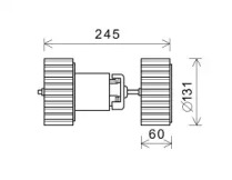 Электродвигатель, вентиляция салона AVA QUALITY COOLING MS8675