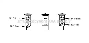 Расширительный клапан, кондиционер AVA QUALITY COOLING MT1238