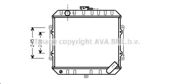 Радиатор, охлаждение двигателя AVA QUALITY COOLING MT2002