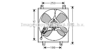 Вентилятор, охлаждение двигателя AVA QUALITY COOLING MT7504