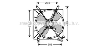 Вентилятор, охлаждение двигателя AVA QUALITY COOLING MT7510