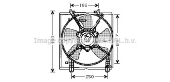 Вентилятор, охлаждение двигателя AVA QUALITY COOLING MT7518