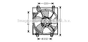 Вентилятор, охлаждение двигателя AVA QUALITY COOLING MT7527