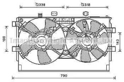 Вентилятор, охлаждение двигателя AVA QUALITY COOLING MT7529