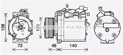 Компрессор AVA QUALITY COOLING MTAK263