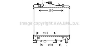 Радиатор, охлаждение двигателя AVA QUALITY COOLING MZ2061