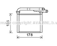 Теплообменник, отопление салона AVA QUALITY COOLING MZ6278