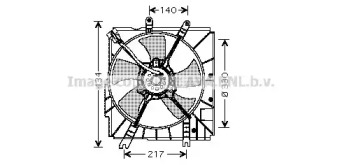 Вентилятор, охлаждение двигателя AVA QUALITY COOLING MZ7503