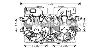 Вентилятор, охлаждение двигателя AVA QUALITY COOLING MZ7532