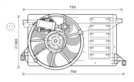 Вентилятор, охлаждение двигателя AVA QUALITY COOLING MZ7554