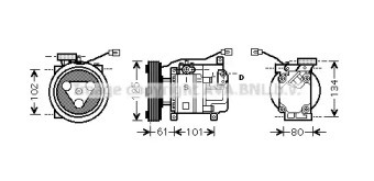 Компрессор AVA QUALITY COOLING MZAK207