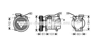 Компрессор AVA QUALITY COOLING MZK207