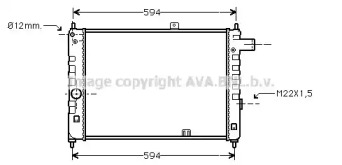 Радиатор, охлаждение двигателя AVA QUALITY COOLING OL2156