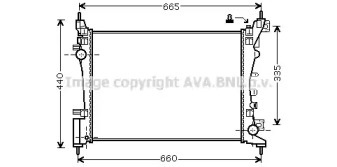 Радиатор, охлаждение двигателя AVA QUALITY COOLING OL2574