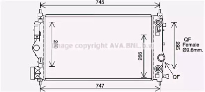 Радиатор, охлаждение двигателя AVA QUALITY COOLING OL2687