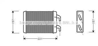 Теплообменник, отопление салона AVA QUALITY COOLING OL6007