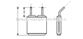 Теплообменник, отопление салона AVA QUALITY COOLING OL6115