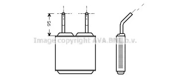 Теплообменник, отопление салона AVA QUALITY COOLING OL6160