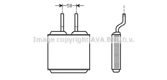 Теплообменник, отопление салона AVA QUALITY COOLING OL6197