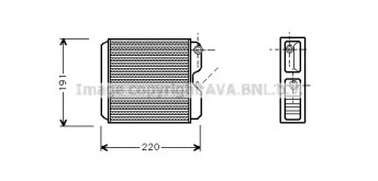 Теплообменник, отопление салона AVA QUALITY COOLING OL6243