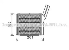 Теплообменник, отопление салона AVA QUALITY COOLING OL6551