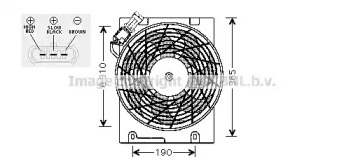 Вентилятор, охлаждение двигателя AVA QUALITY COOLING OL7508