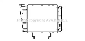 Радиатор, охлаждение двигателя AVA QUALITY COOLING PE2016