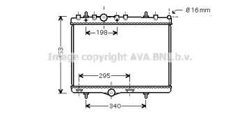 Радиатор, охлаждение двигателя AVA QUALITY COOLING PE2255