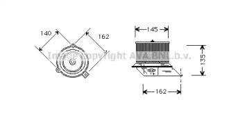 Электродвигатель, вентиляция салона AVA QUALITY COOLING PE7509