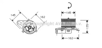 Электродвигатель, вентиляция салона AVA QUALITY COOLING PE7511