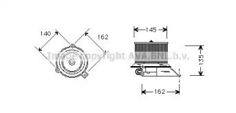 Электродвигатель, вентиляция салона AVA QUALITY COOLING PE7512