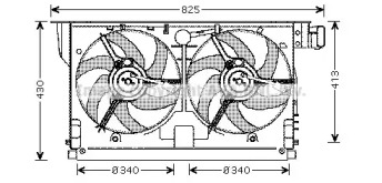 Вентилятор, охлаждение двигателя AVA QUALITY COOLING PE7519