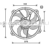 Вентилятор, охлаждение двигателя AVA QUALITY COOLING PE7554