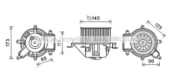 Электродвигатель, вентиляция салона AVA QUALITY COOLING PE8390