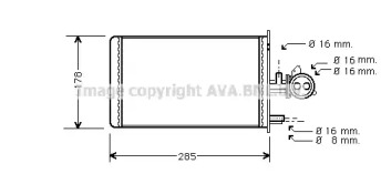 Теплообменник, отопление салона AVA QUALITY COOLING PEA6173