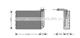 Испаритель, кондиционер AVA QUALITY COOLING PEV007