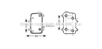 масляный радиатор, двигательное масло AVA QUALITY COOLING PR3051