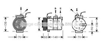 Компрессор AVA QUALITY COOLING PRK040