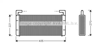 Теплообменник, отопление салона AVA QUALITY COOLING REA6015