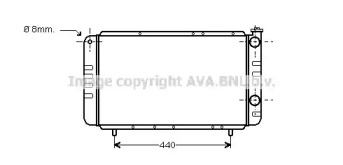 Радиатор, охлаждение двигателя AVA QUALITY COOLING RT2058