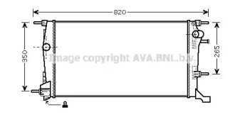 Радиатор, охлаждение двигателя AVA QUALITY COOLING RT2409